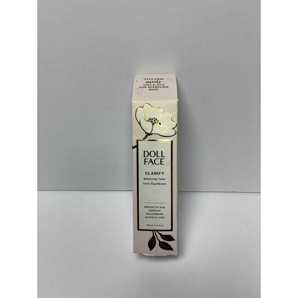 DOLL FACE Clarify Balancing Toner W/AHA, Willowbark & Glycolic Acid - 8 Oz.-NEW!